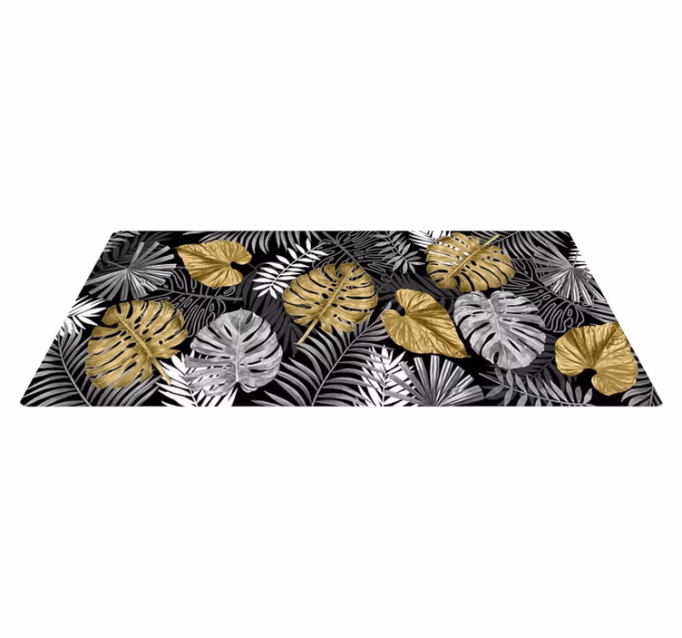 Tappeto pvc cucina giungla dorata lussuosa - TenStickers