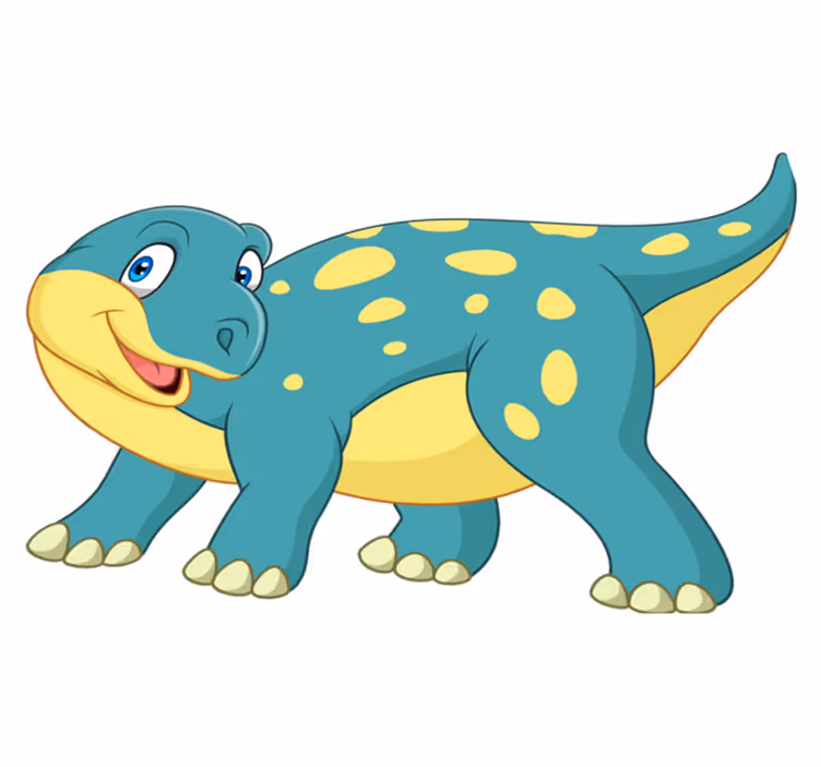 Tappeto vinile animali dinosauro animato gioioso - TenStickers