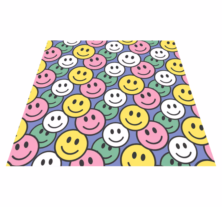 Tappeto vinile animali motivi sorridenti colorati - TenStickers