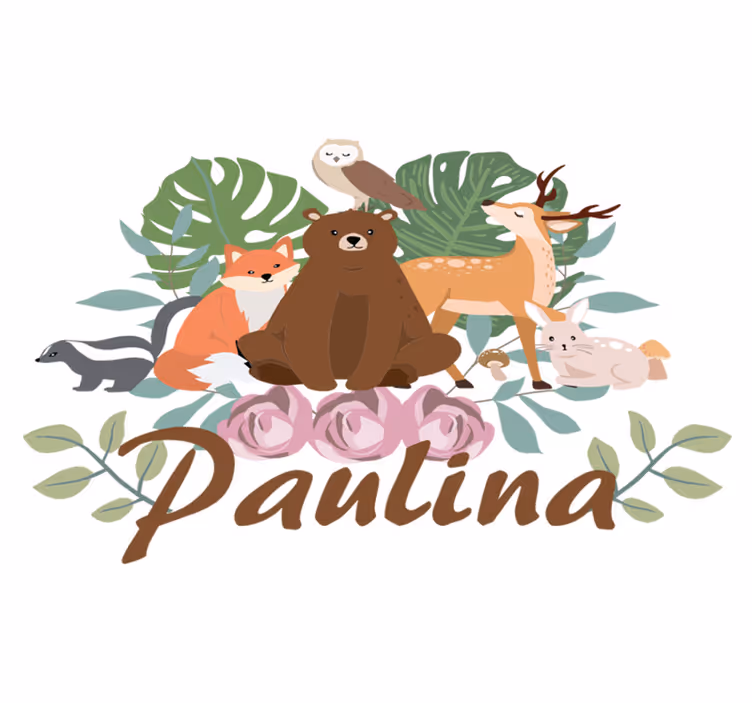 Tappeto vinile animali raduno di animali della foresta - TenStickers