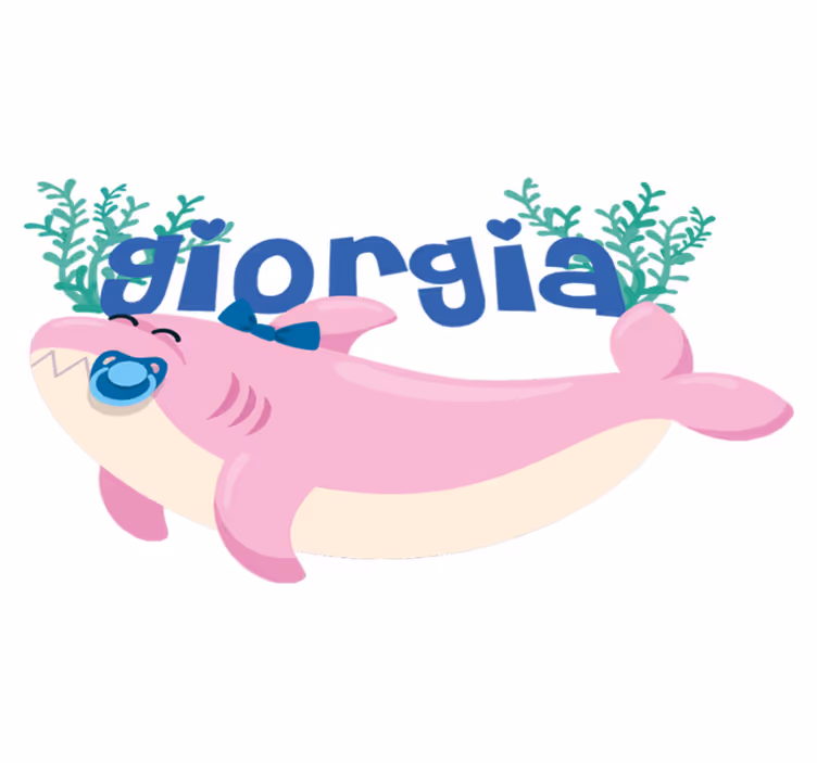 Tappeto vinile animali design squalo felice - TenStickers