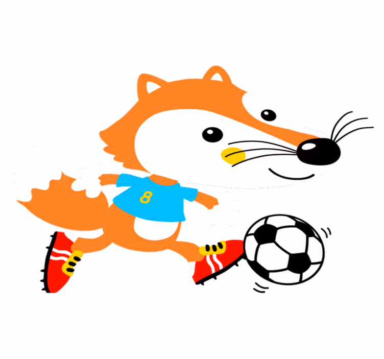 Tappeto vinile animali figura volpe giocosa - TenStickers
