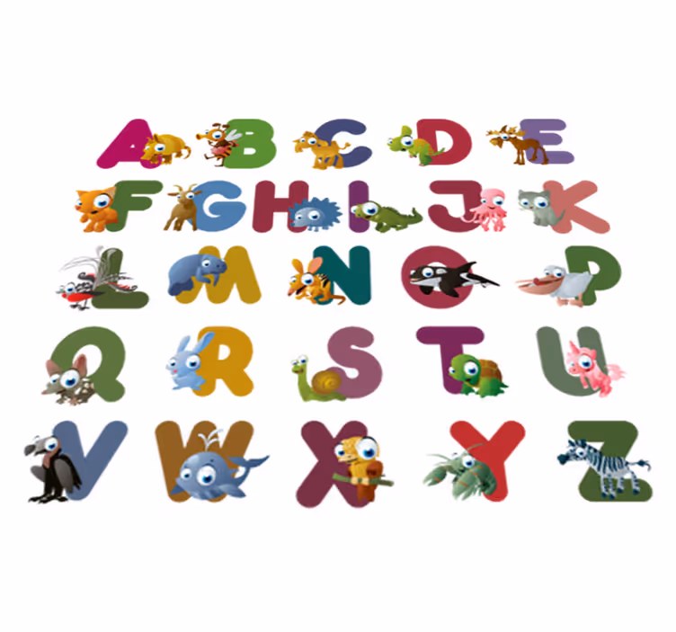Tappeto vinile animali alfabeto degli animali - TenStickers