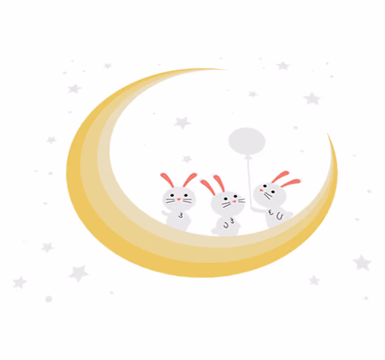 Tappeto vinile animali con coniglietti per nursery - TenStickers