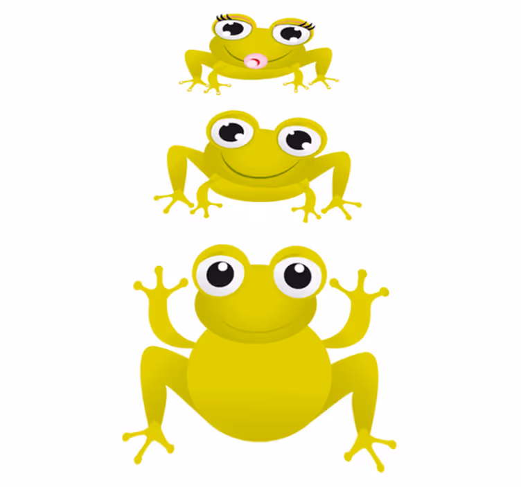Tappeto vinile animali rane baby - TenStickers
