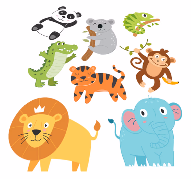 Tappeto vinile animali disegnati a mano autunnali - TenStickers