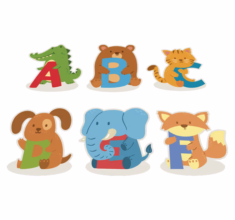 Tappeto vinile animali abecedario di animali - TenStickers