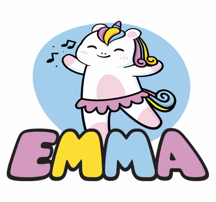 Tappeto vinile animali ballerina unicorno - TenStickers
