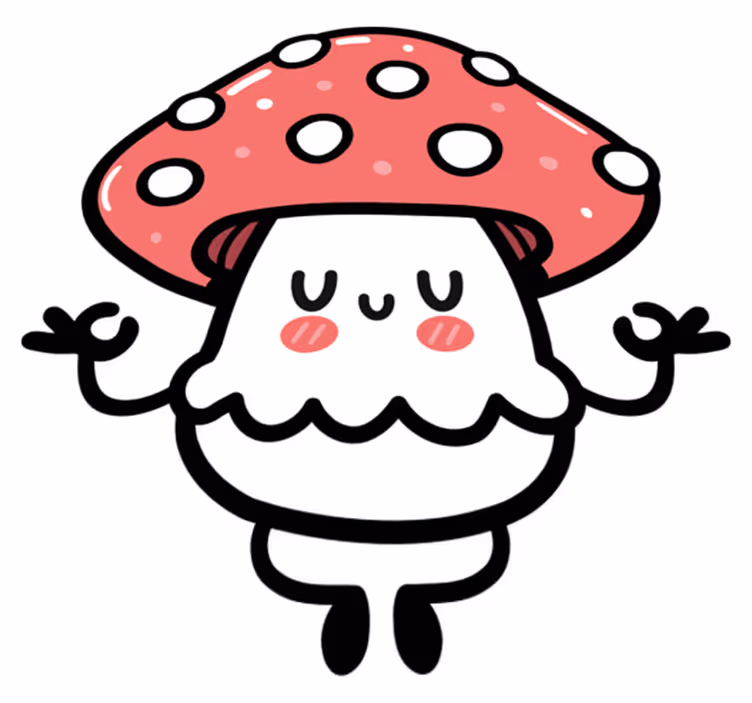 Tappeto vinile animali personaggio fungo carino - TenStickers