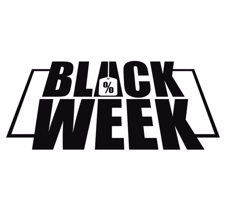 Tappeto vinile black friday settimana nera vetrina - TenStickers