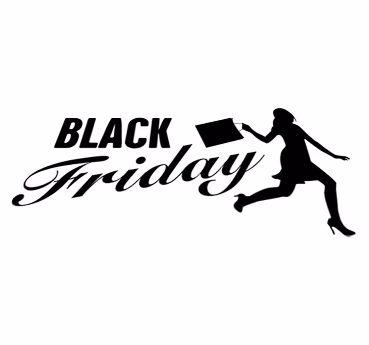 Tappeto vinile black friday donna in shopping - TenStickers