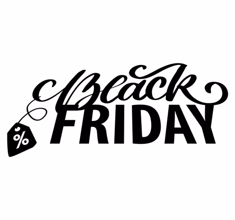 Tappeto vinile black friday bello black friday con etichette - TenStickers