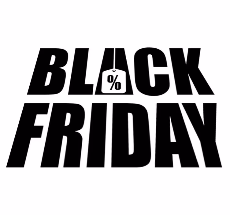 Tappeto vinile black friday sfondo bianco semplice - TenStickers