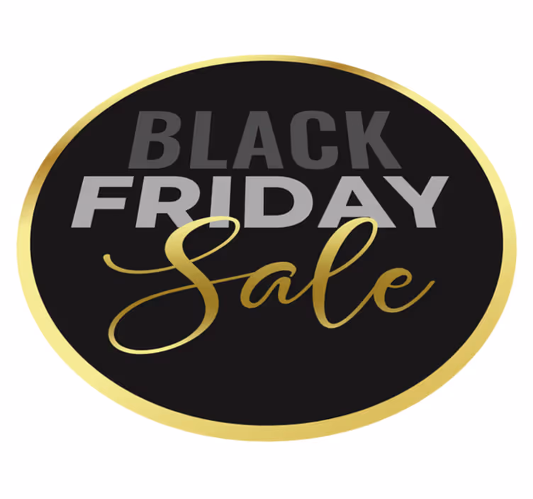 Tappeto vinile black friday sfondo nero dorato - TenStickers