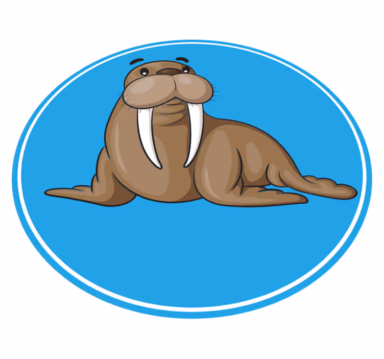 Tappeto vinile animali personaggio foca carina - TenStickers