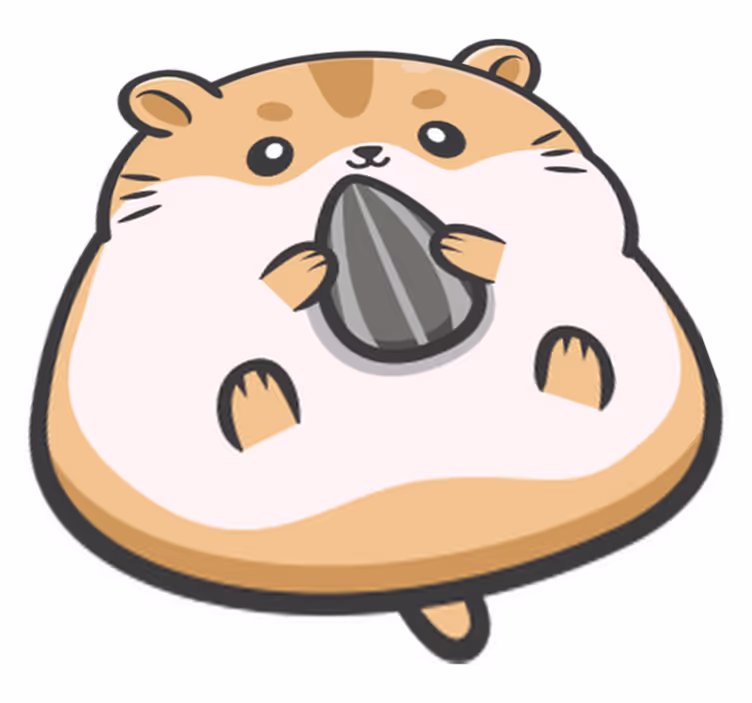 Tappeto vinile animali grafica di criceto carino - TenStickers