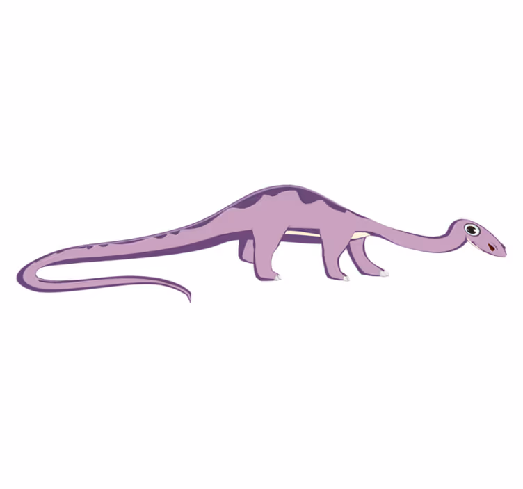 Tappeto vinile animali dinosauro amichevole a collo lungo - TenStickers