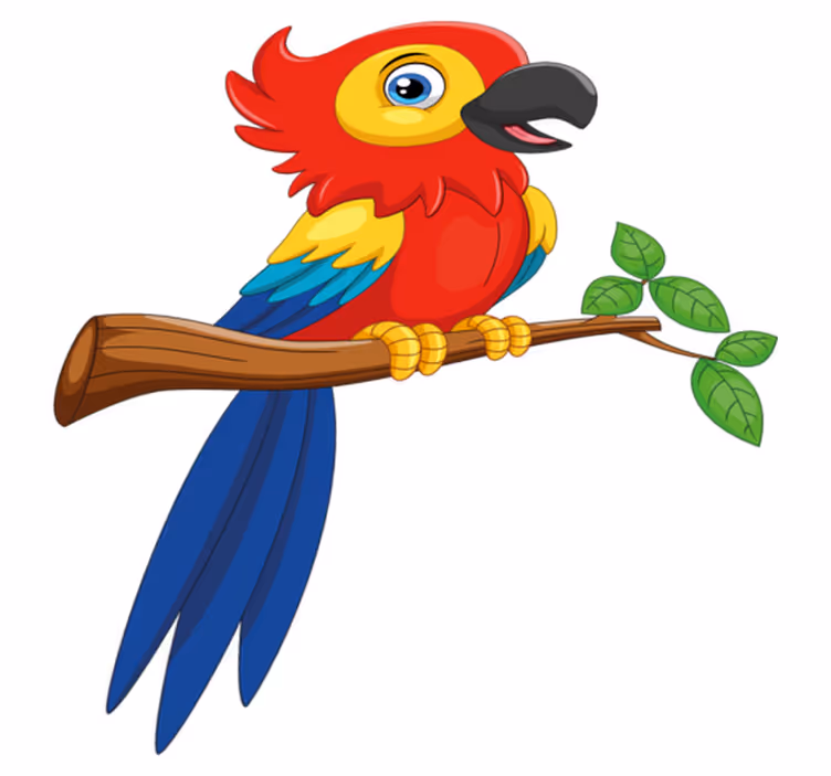 Tappeto vinile animali pappagallo colorato - TenStickers