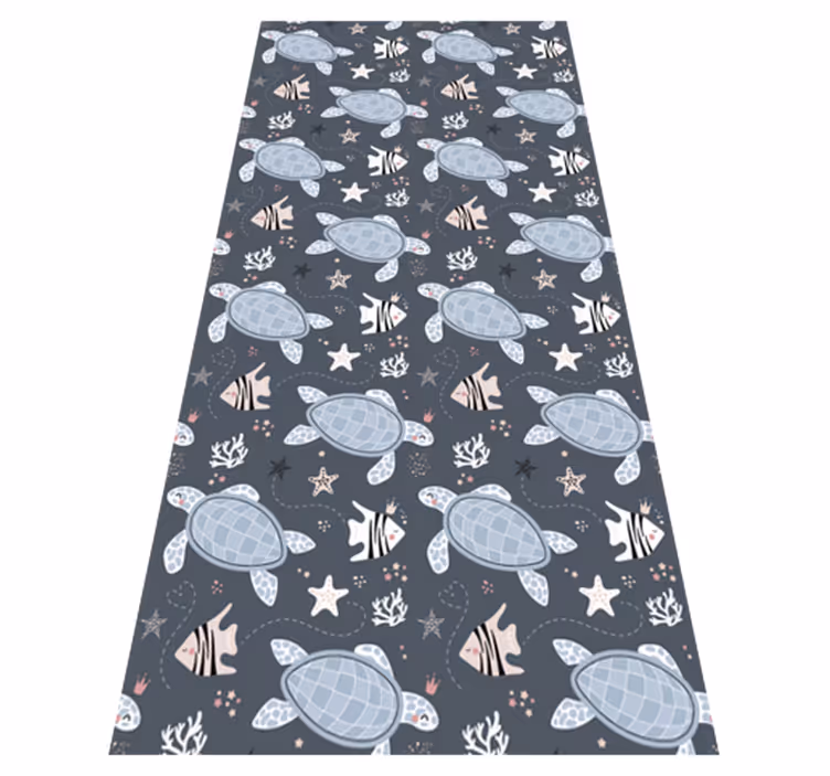 Tappeto vinile animali tartarughe e pesci sott'acqua - TenStickers