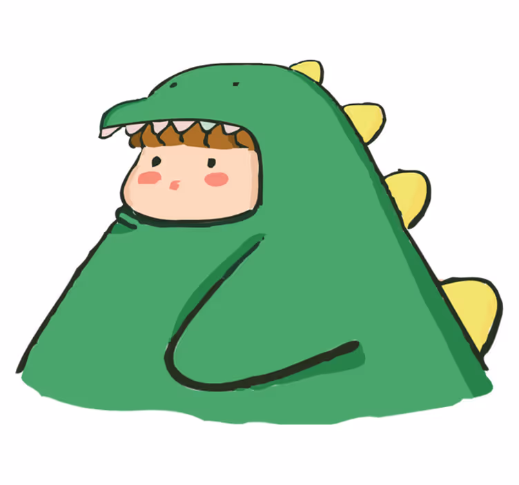 Tappeto vinile animali umano in costume da dinosauro - TenStickers