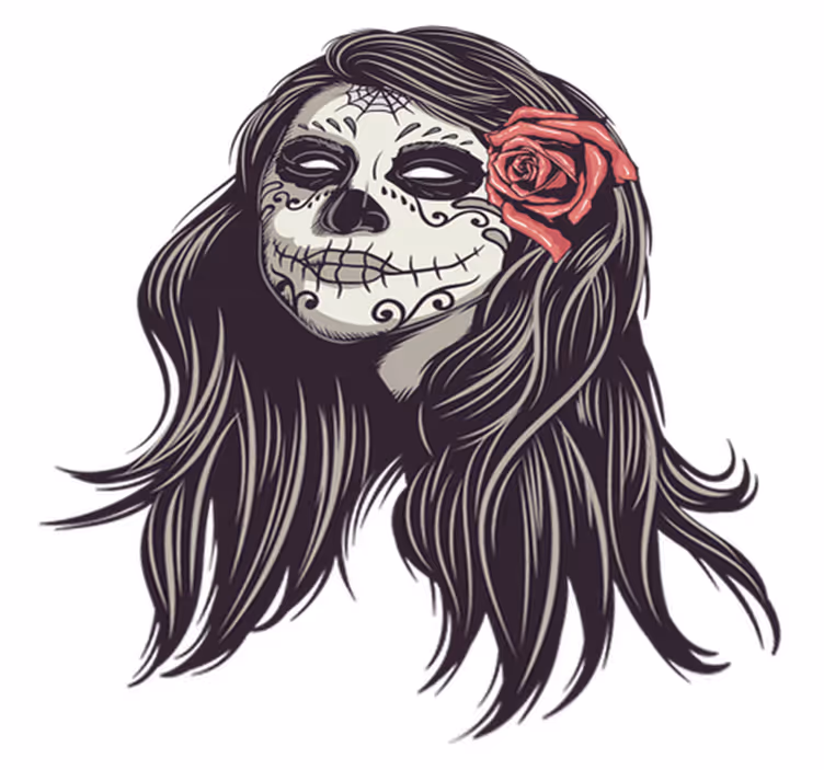 Tappeto vinile halloween ragazza giorno dei morti - TenStickers