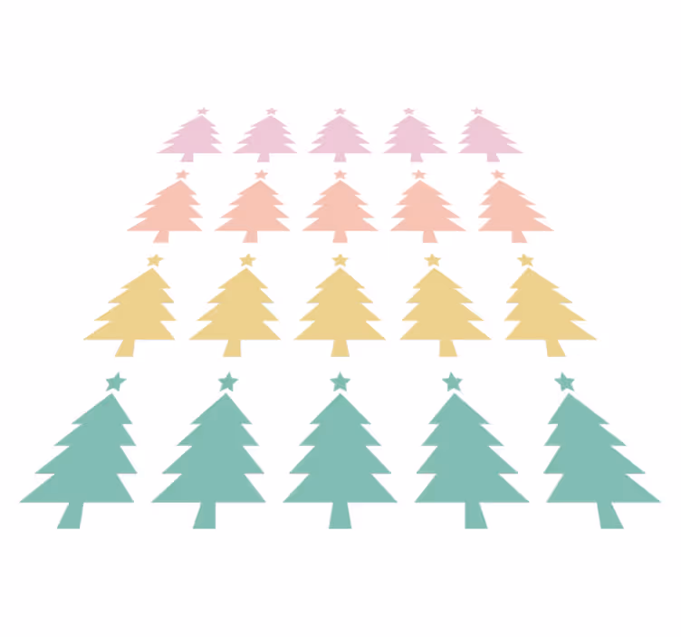 Tappeto vinile natale alberi di natale - TenStickers
