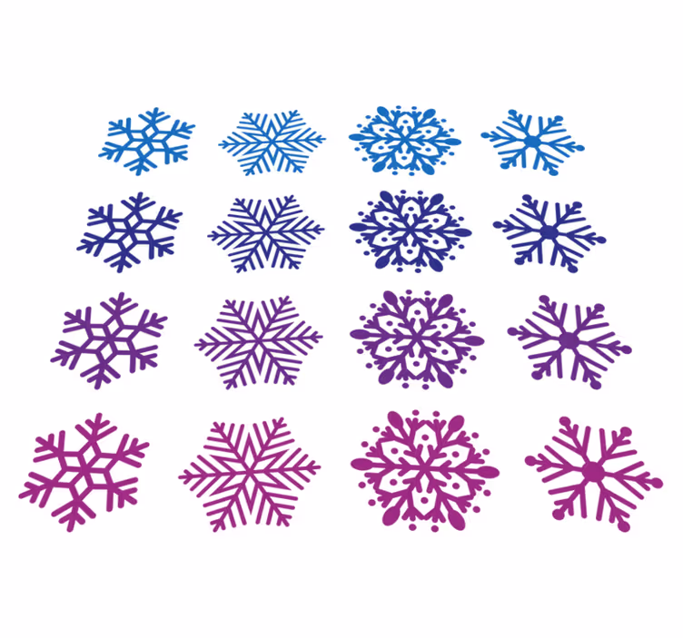 Tappeto vinile natale pacchetto fiocchi blu e viola - TenStickers