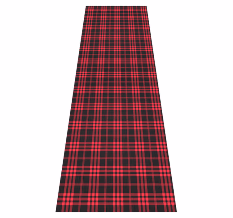 Tappeto vinile natale motivo tartan frigorifero - TenStickers