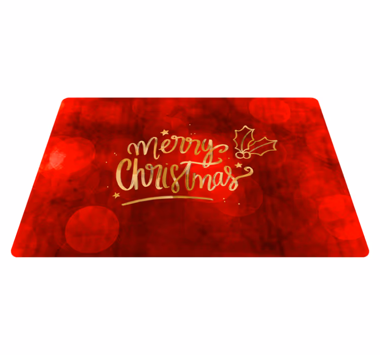 Tappeto vinile natale buon natale in rosso - TenStickers
