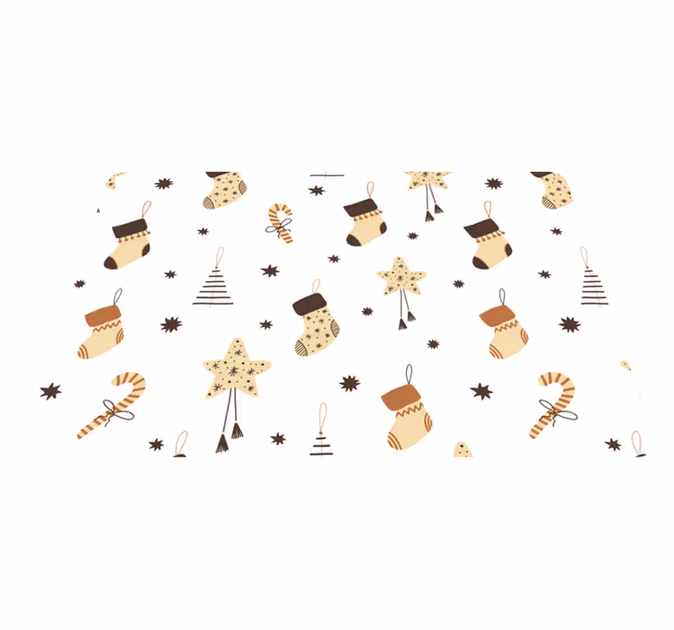 Tappeto vinile natale motivo glitterato natale - TenStickers
