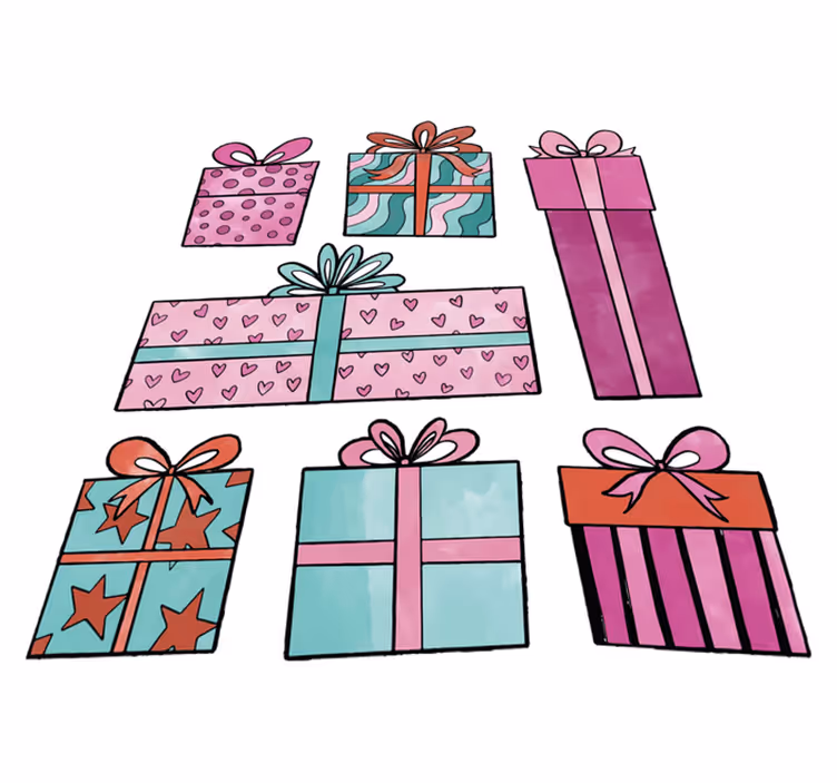 Tappeto vinile natale set regalo di natale - TenStickers