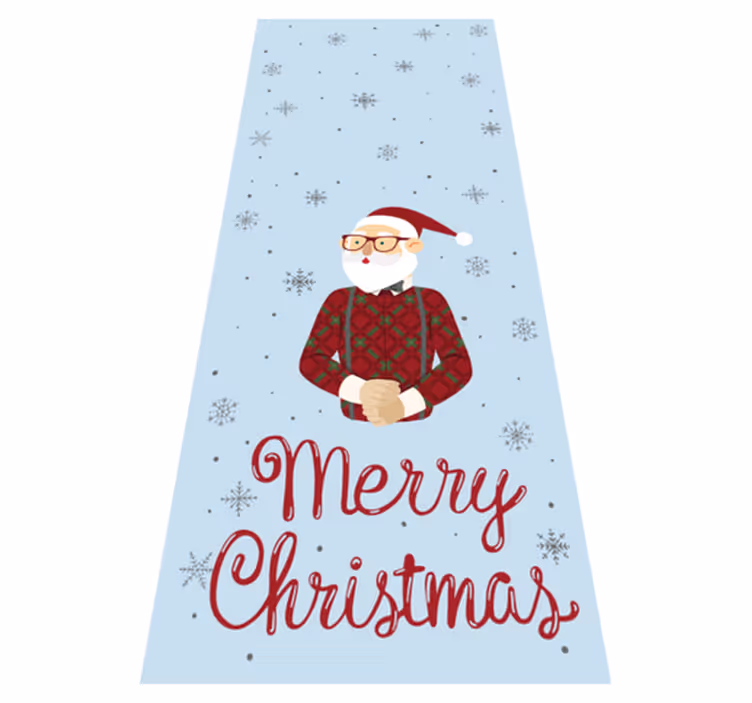 Tappeto vinile natale natale hipster felice - TenStickers