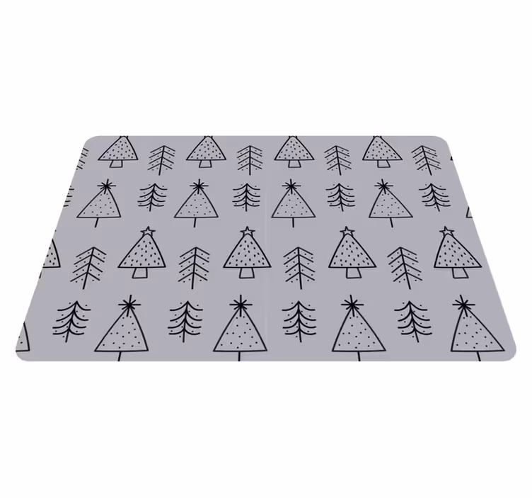 Tappeto vinile natale alberi di natale a motivo - TenStickers