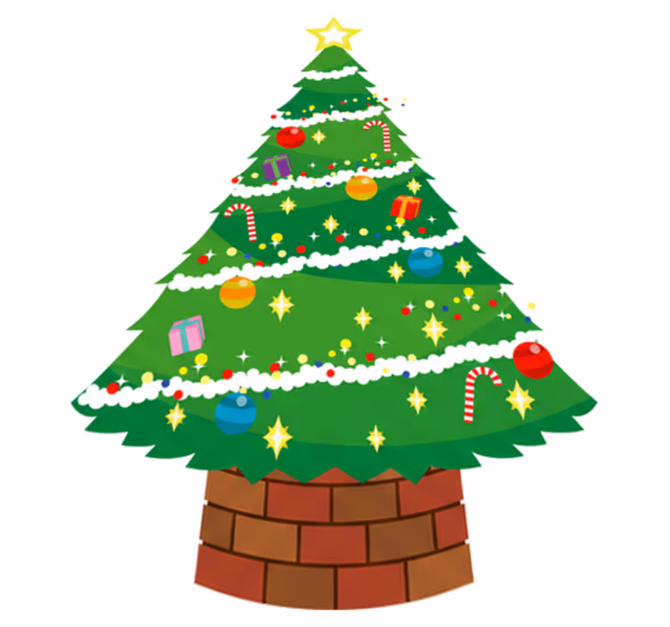 Tappeto vinile natale albero di natale - TenStickers