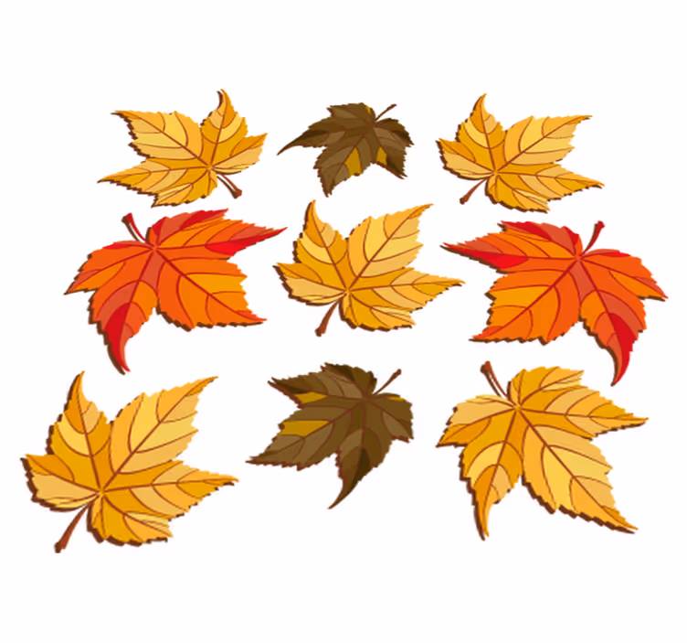 Tappeto vinile fiori foglie d'autunno - TenStickers