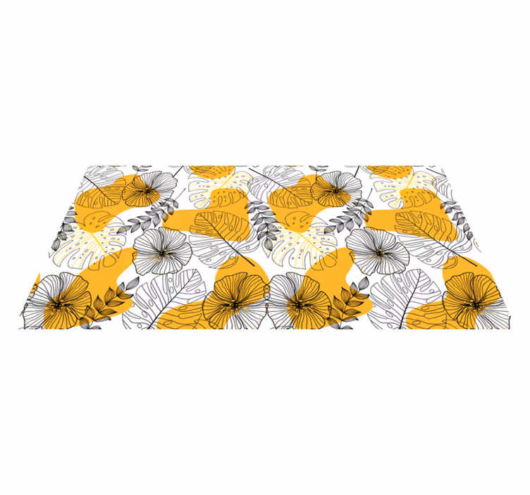 Tappeto vinile fiori design floreale kallax - TenStickers