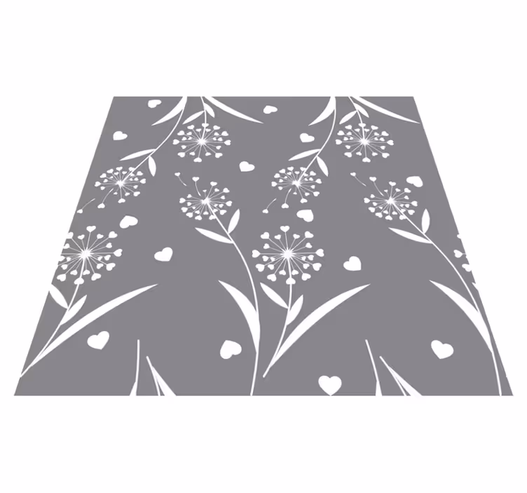 Tappeto vinile fiori dandelioni bianchi - TenStickers