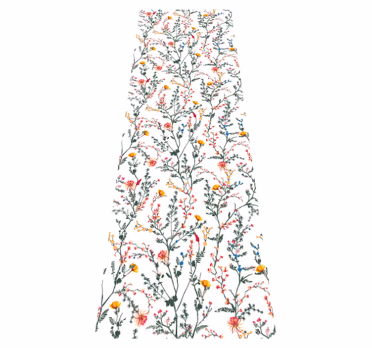 Tappeto vinile fiori giardino minimalista sottile - TenStickers
