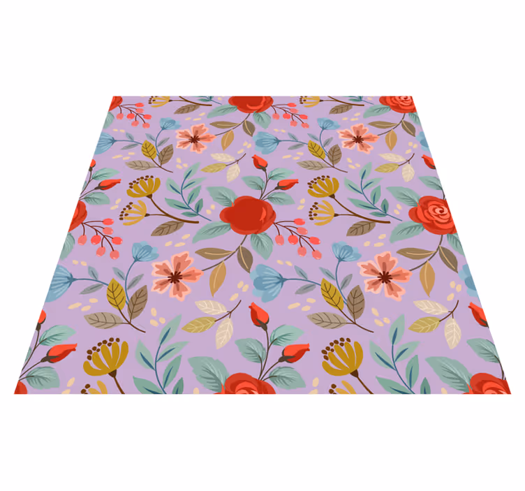 Tappeto vinile fiori fiori colorati - TenStickers