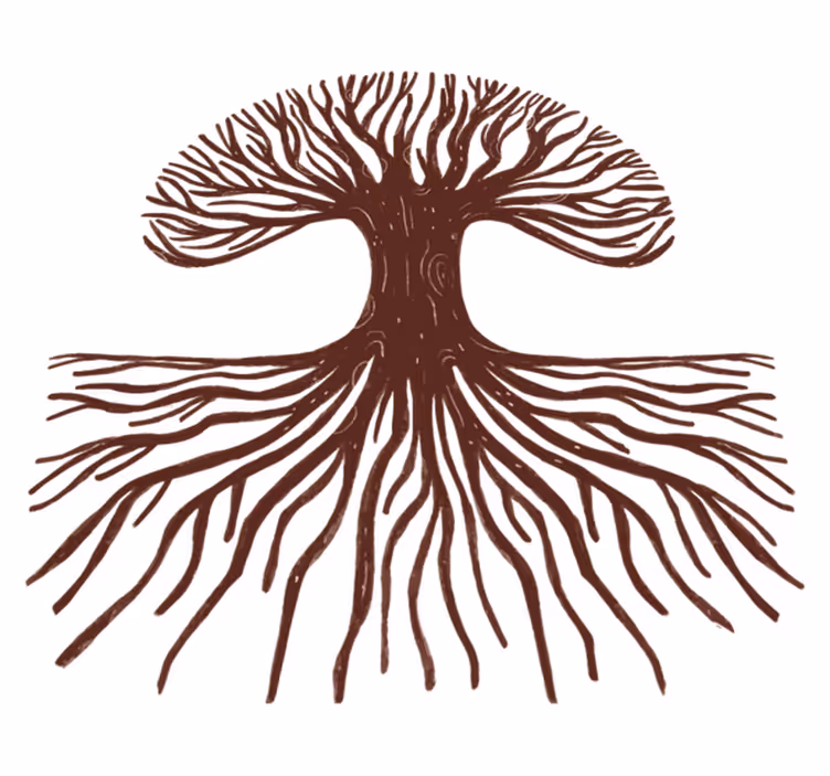 Tappeto vinile fiori albero della vita radici lunghe - TenStickers