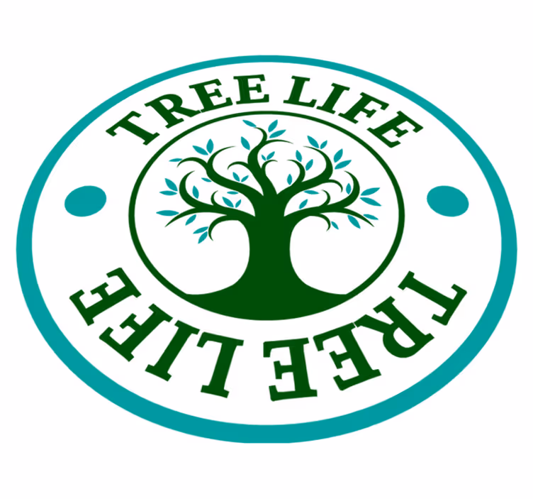 Tappeto vinile fiori albero della vita verde - TenStickers