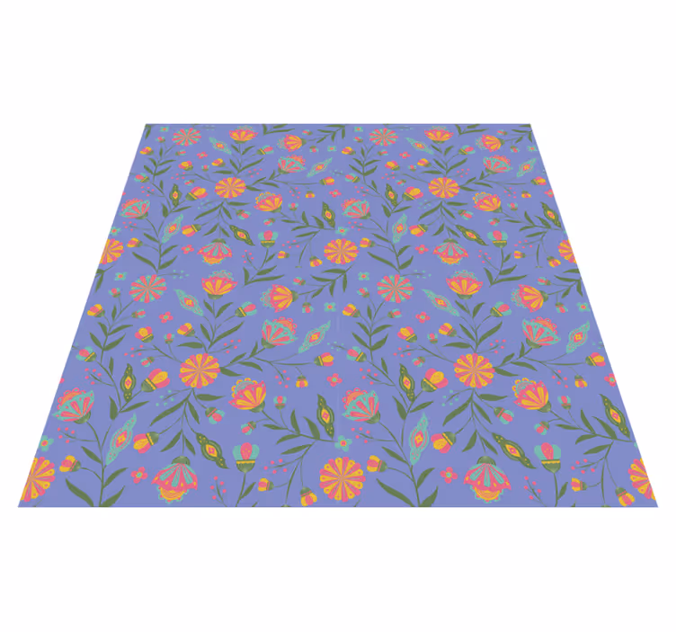 Tappeto vinile fiori design carino per bambini - TenStickers