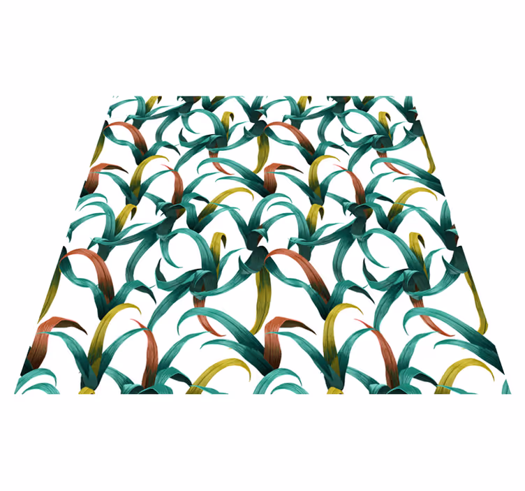 Tappeto vinile fiori design piante tropicali bellissime - TenStickers