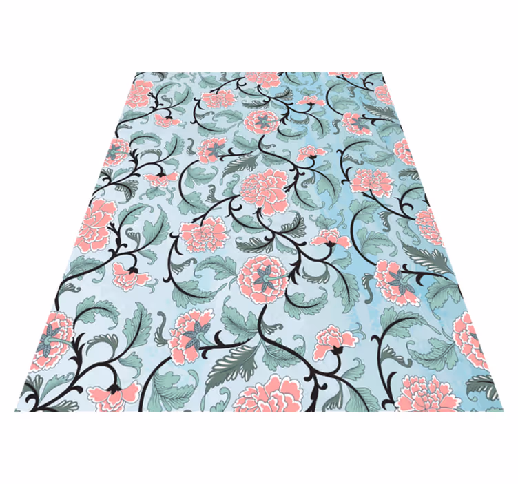 Tappeto vinile fiori pellicola finestra fiori giapponesi - TenStickers