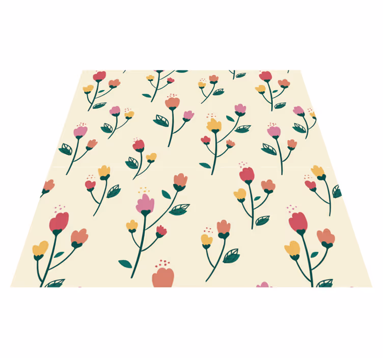 Tappeto vinile fiori dipinto di papaveri - TenStickers