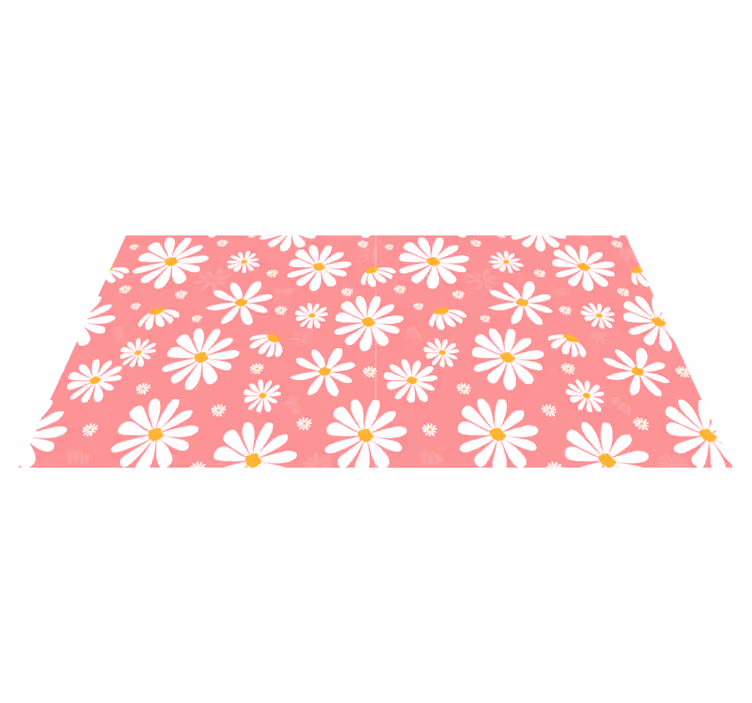 Tappeto vinile fiori margherite vintage - TenStickers