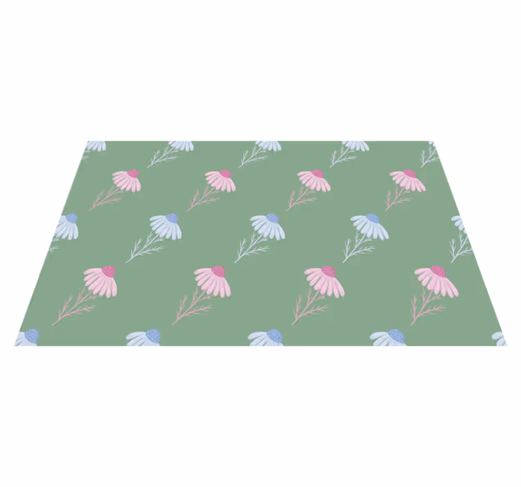 Tappeto vinile fiori motivo margherite di camomilla - TenStickers