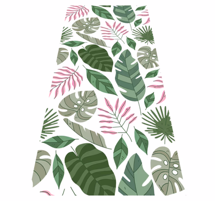 Tappeto vinile fiori piante da giardino tropicali - TenStickers