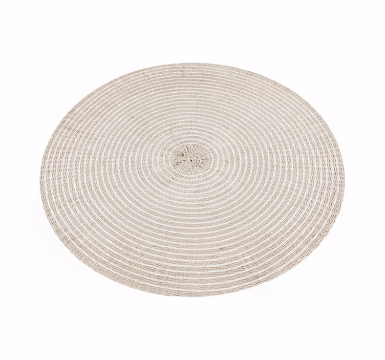 Tappeto vinile minimalista spirale intrecciata crema - TenStickers