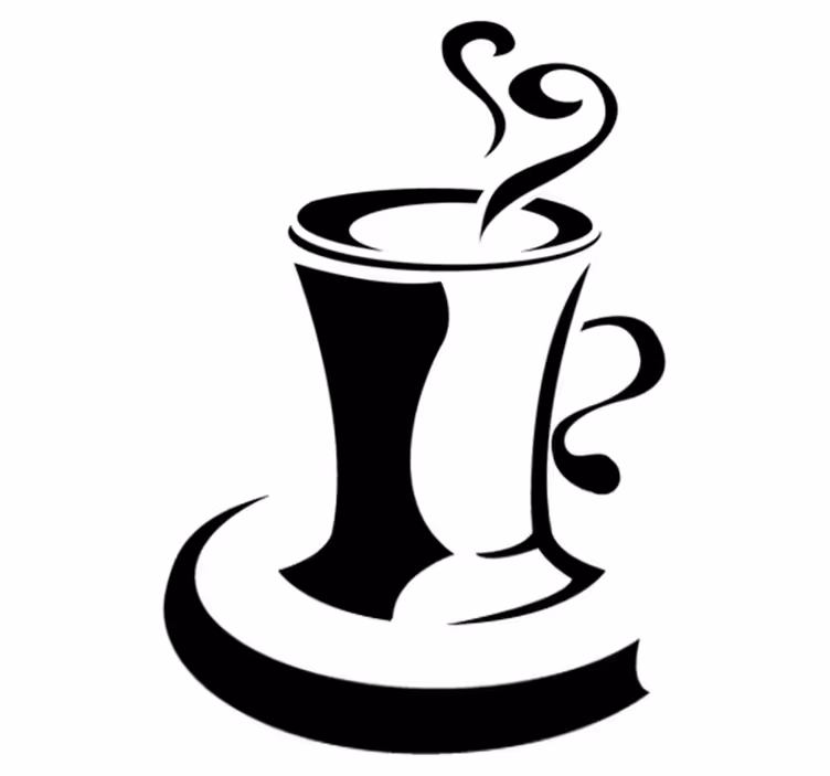 Tappeto pvc cucina caffè con cuore - TenStickers
